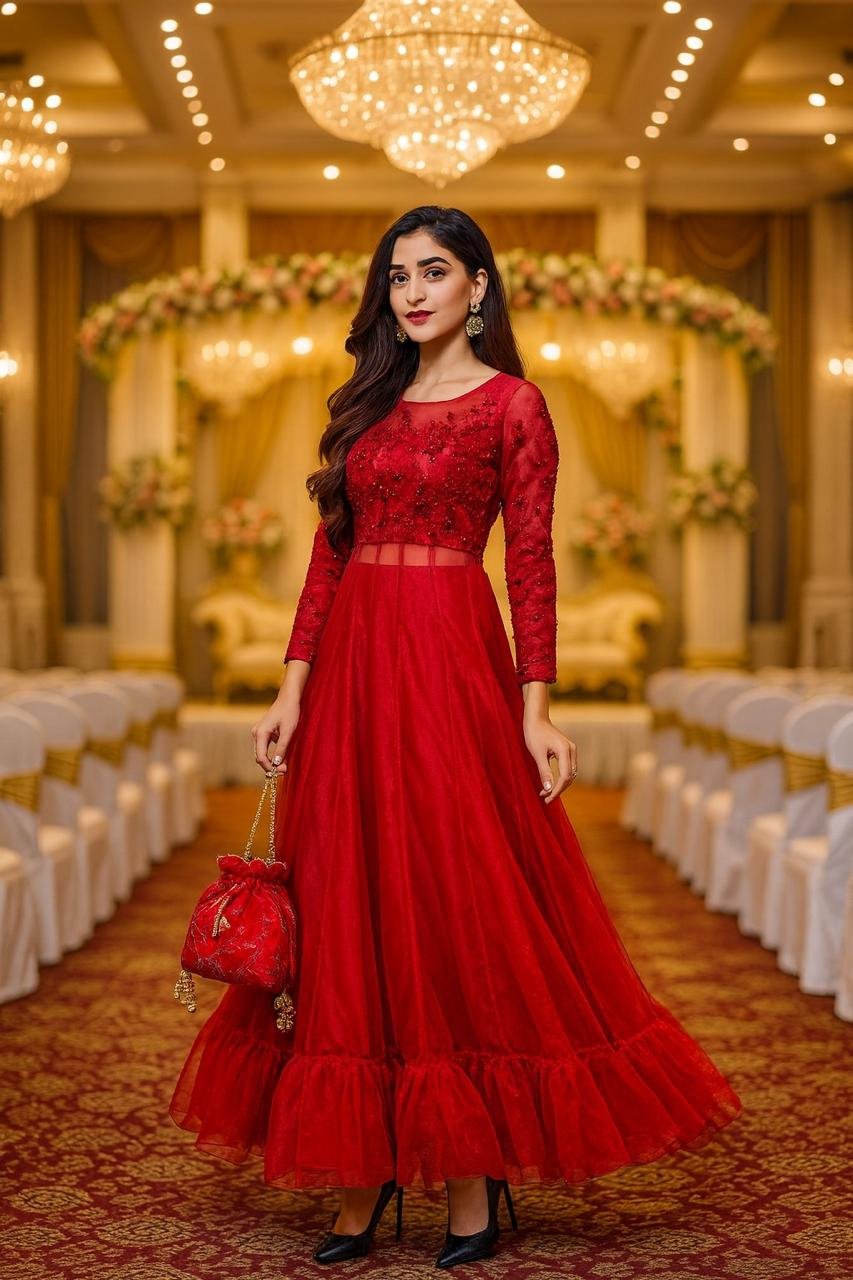 Armani Satin Lehenga Set